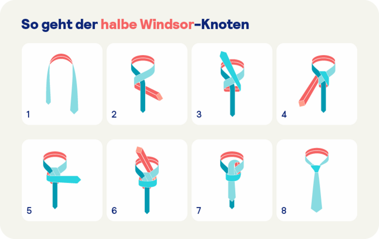 Anleitung halber Windsor Knoten
